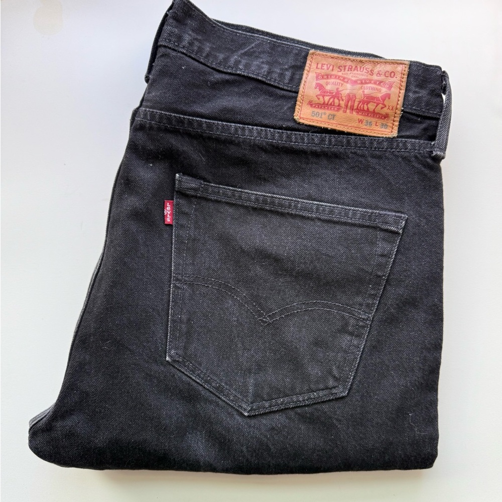 Levi's 501 CT (custom tailor) 36x30 Black Jeans